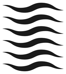 Poster - ink strokes. smooth lines. curve motion symbol