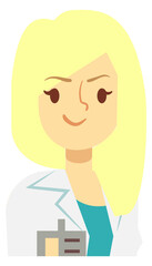 Sticker - Beautiful nurse. Female hospital worker. Doctor avatar