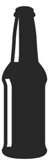 Sticker - Beer bottle black icon. Alcohol bar symbol