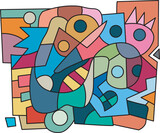 Fototapeta Młodzieżowe - colorful doodle art 