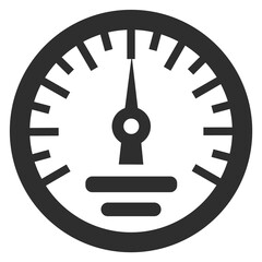 Poster - dashboard symbol. speedometer black icon. round gauge