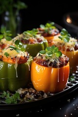 Wall Mural - Fresh Cooked Homemade Stuffed Bell Peppers.