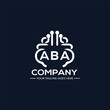 ABA logo design initial creative letter logo. ABA unique letter logo design. ABA vector logo simple. elegant and luxurious. technology logo shape.