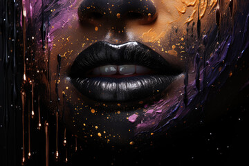 Poster - abstract make up lips
