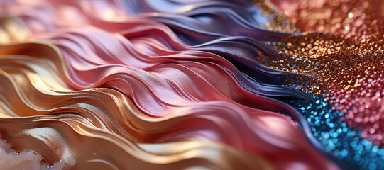 Poster - abstract make up brush strokes background
