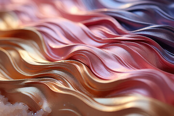Poster - pastel pink gold  make up brush strokes background
