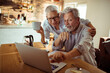© Vorda Berge - Senior couple collaborating on a laptop at home