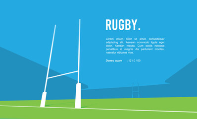 Wall Mural - attractive editable vector rugby background design great for your design resources print and others