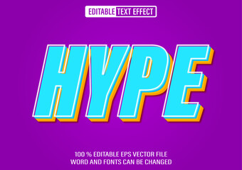 Poster - Hype editable text effect 3d style template