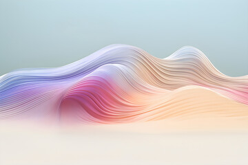 Poster - Colorful glossy liquid wave background. 3D and realistic abstract background. Generative AI