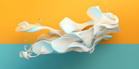 Wall Mural - Colorful glossy liquid wave background. 3D and realistic abstract background. Generative AI