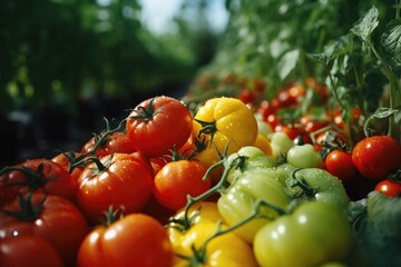 Poster - A stack of fresh, ripe tomatoes. Perfect for food and cooking related projects.