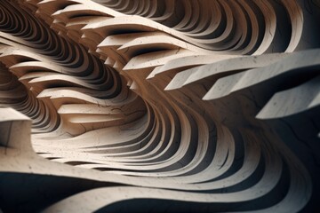Poster - A detailed close-up of a wooden sculpture featuring elegant curves. Perfect for adding a touch of nature-inspired art to any space