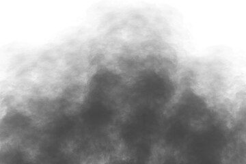 Wall Mural - Abstract Grey smoke or dark fog effect on white background. mist or smog in PNG.