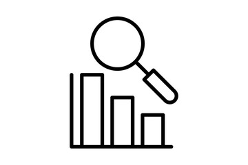 Poster - Analytics icon. icon related to marketing. Line icon style. Simple vector design editable