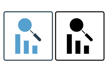 Poster - Analytics icon. icon related to marketing. Solid icon style. Simple vector design editable