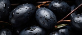 Fototapeta Storczyk - Intense macro imagery of a black olive.