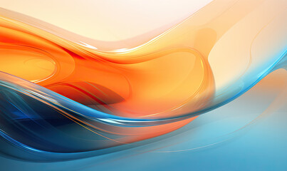 Wall Mural - Vibrant abstract background with wavy lines in hues.