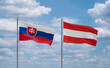 © iuneWind - Austria and Slovakia flags, country relationship concept