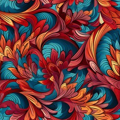 Poster -  Intricate Kaleidoscope Spirals Pattern