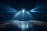Fototapeta Sport - Empty Concert Stage - Fog Machine, Light Show, Music Concert, Hip-Hop Concert Stage, Backdrop