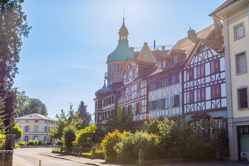 Poster - Dans les rues de Arbon au bord du lac de Constance en Suisse