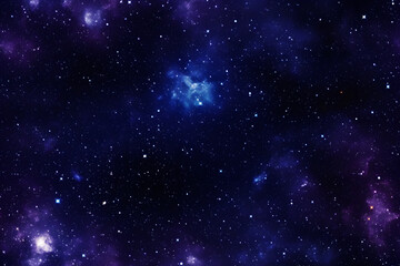 Wall Mural - seamless texture and full-frame background of starry night sky and outer space. neural network gener