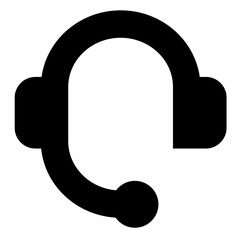 Wall Mural - Headphones microphone set vector icon