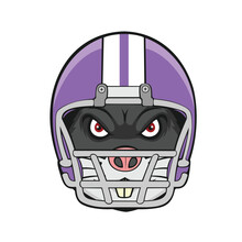 American Football Mascot Vector Art Illustration Rat Rugby Design