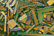 Waste containing gold from industrial electronic components