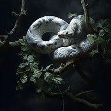 White Snake On Tree