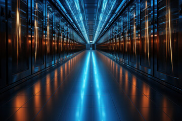 Poster - A virtual private network (VPN) tunnel providing secure data transmission. Generative Ai.