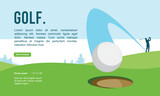 Fototapeta Las - Great simple golf background design for any media	