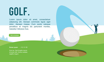 Wall Mural - great simple golf background design for any media