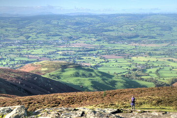 Wall Mural - View of the Clwydian countryside along the Moel Famau Country Walk.