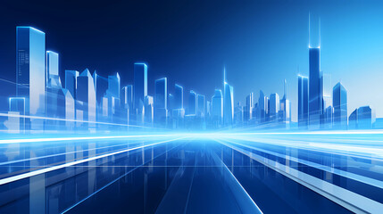 Wall Mural - Futuristic light blue background