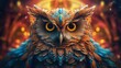 Shamanic owl beautiful image Ai generated art