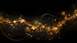 Bubbles Plexus Gold Black Background Digital Desktop Wallpaper HD 4k Network Nodes Lines