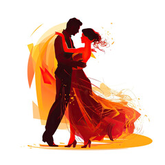 A man and a woman dancing a slow dance