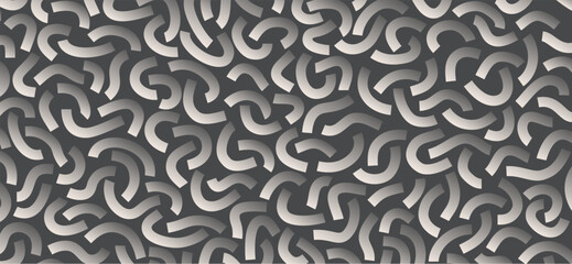 Poster - Gradient doodle pattern. Funny pattern. Curved lines isolated on blue background.