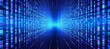 © Hero Design - Blue portal virtual space technology background. Generative AI technology.