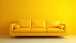 © Rangga Bimantara - yellow leather sofa in front of yellow wall