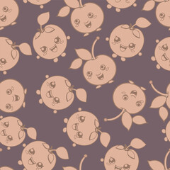 Wall Mural - Cherries for children. Pattern. Vector isolated illustrations for children's design.