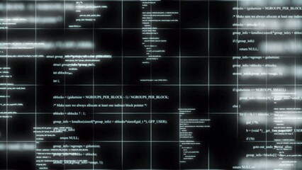 PNG Alpha.Futuristic abstract digital cyberspace with program code levitation.
