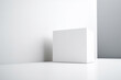 White box mockup on a white background. 3d rendering.