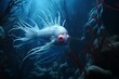 quillfish in ocean natural environment. Ocean nature photography