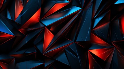 Canvas Print - Futuristic abstract triangle polygonal background