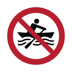 Wall Mural - no boating sign, no manually powered craft