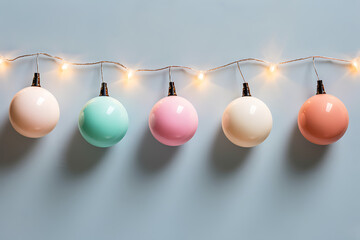 hanging light bulbs on the wall