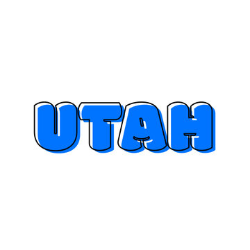 Utah state name typography art.